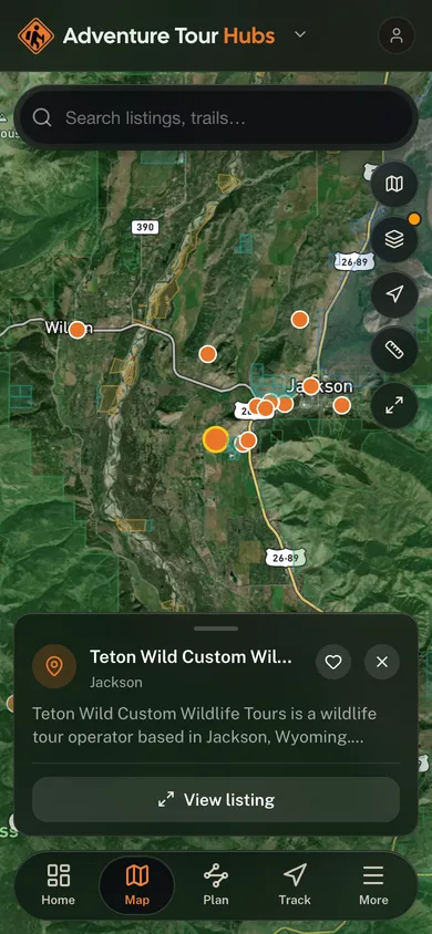 Every outfitter and trailhead on one map