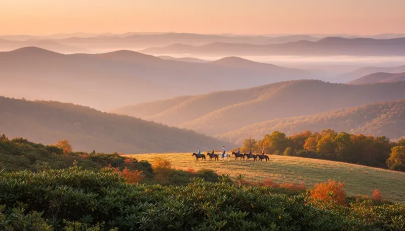 North Carolina landscape, backdrop for the Adventure Tour Hubs Bryson City directory