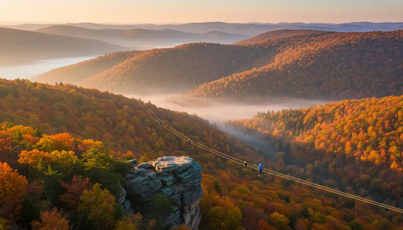 Pennsylvania landscape, backdrop for the Adventure Tour Hubs Ohiopyle directory